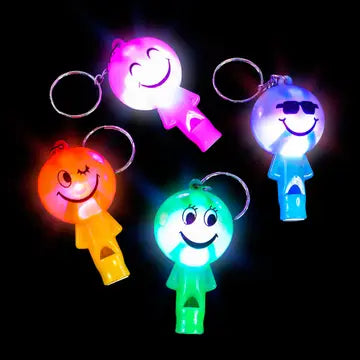 Schlüsselanhänger Smiley Pfeife leuchtend assortiert