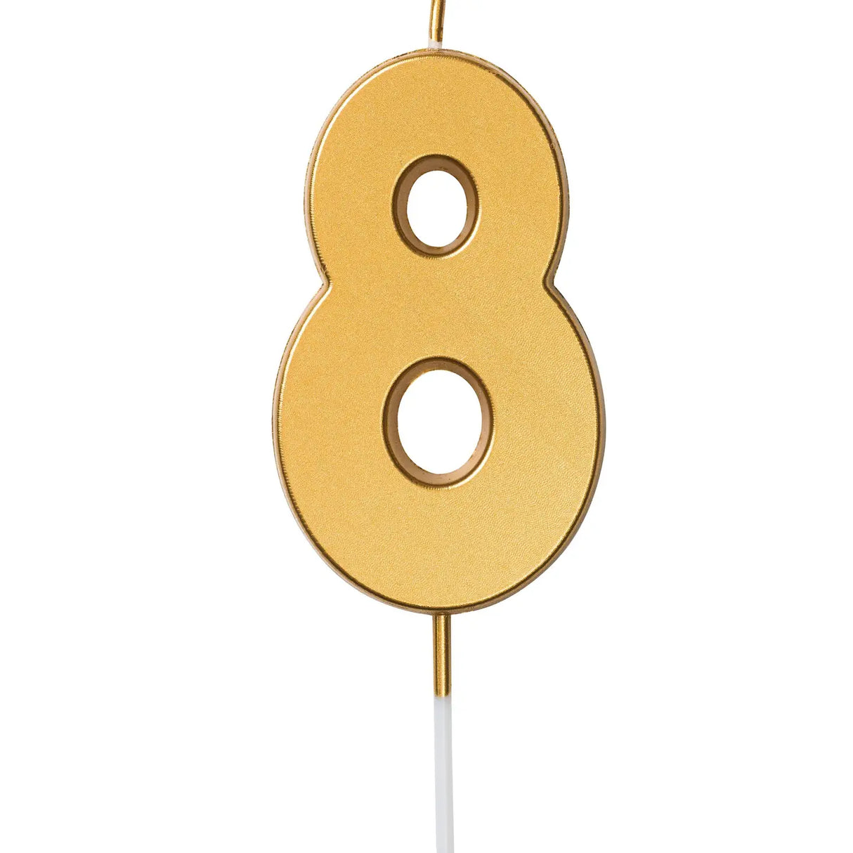 Geburtstagskerze Zahlenkerze Gold 8
