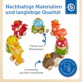 Geburtstagszug Holz Waldtiere 0-99 Jahre