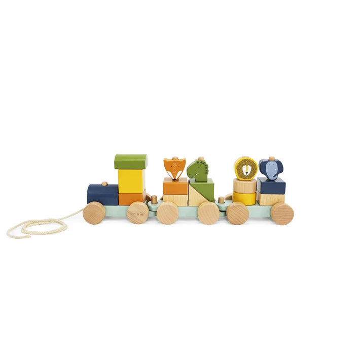 Holz Eisenbahn mit Steckformen Trixie Standard