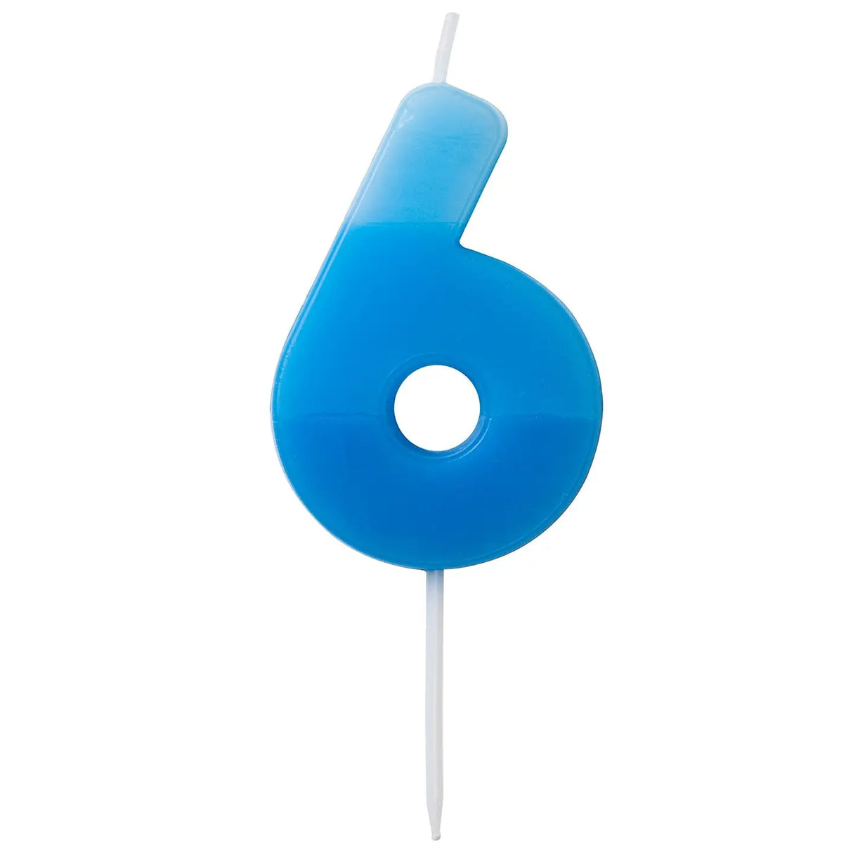 Geburtstagskerze Zahlenkerze Blau 6