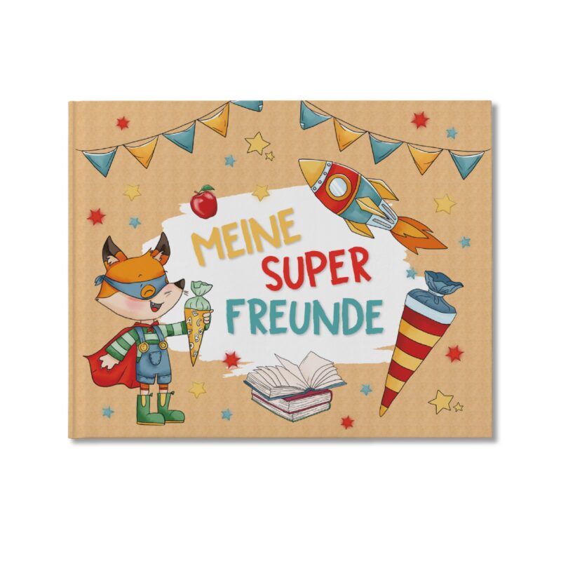 Freundebuch für Kinder in der Schule - Superheld
