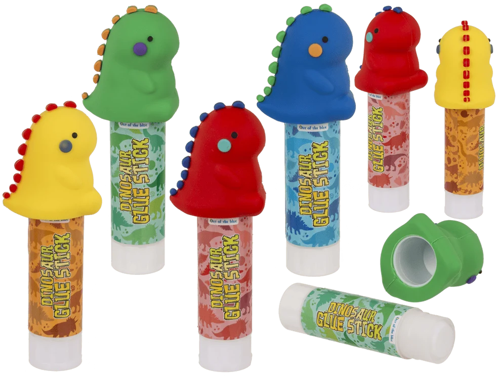 Klebestift Dino assortiert