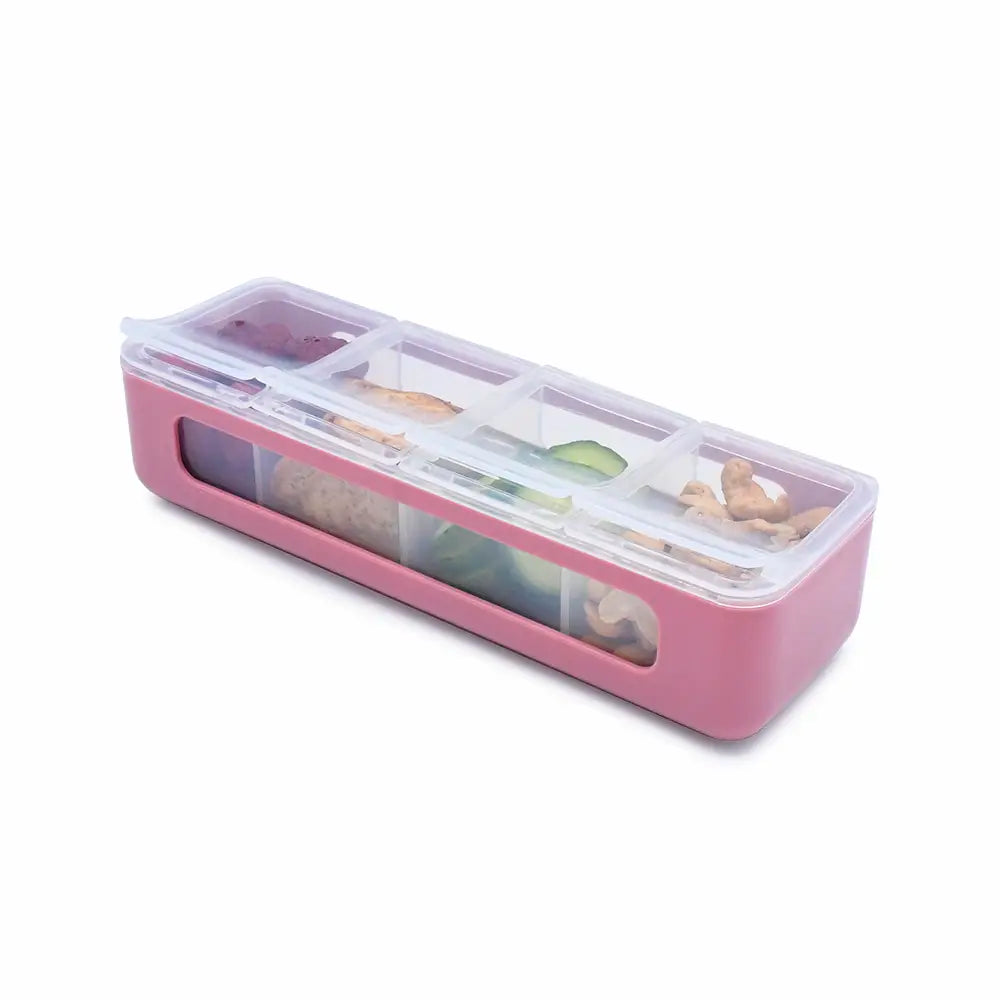 Znünibox Snackbox Melii mit 4 Fächern Berry
