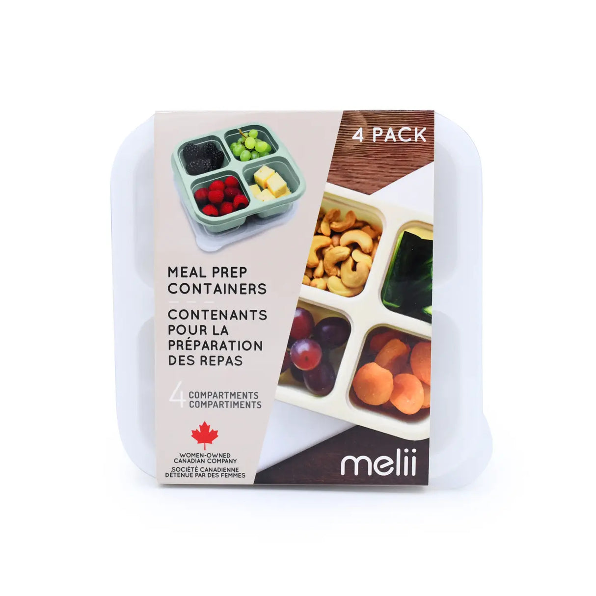Znüniteller mit Deckel 4er Pack Melii Rosa