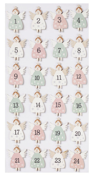 Adventszahlen für Adventskalender Engel