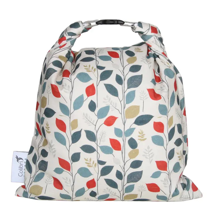Lunchbag und Brotbeutel Colibri Blätter Boho