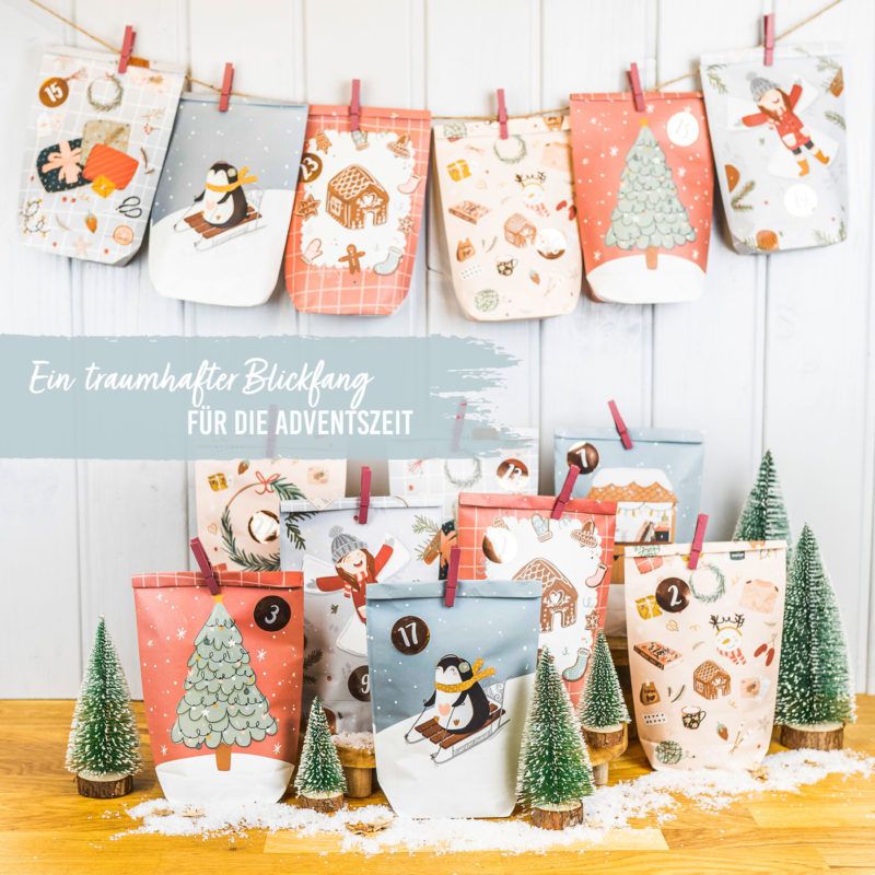 Adventskalender Winterwonderland Eisblau