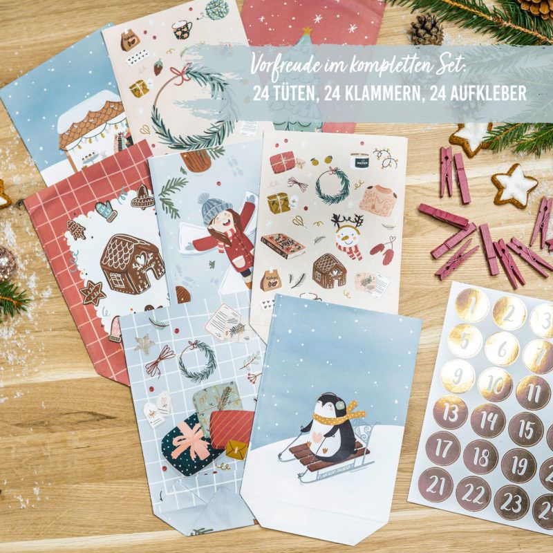 Adventskalender Winterwonderland Eisblau