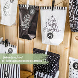 Adventskalender Holy Night Schwarz Weiss