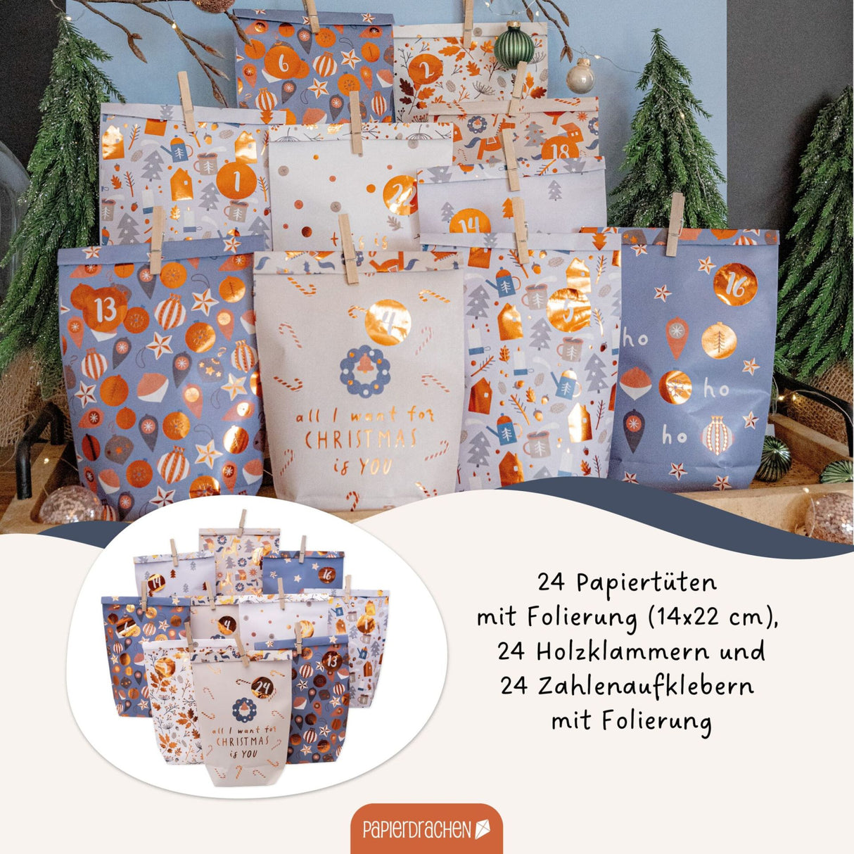 Adventskalender Tüten Hyggewald