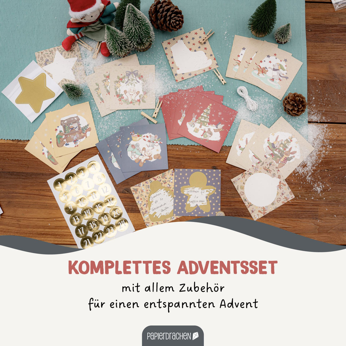 Adventskalender zum Rubbeln Wintertiere