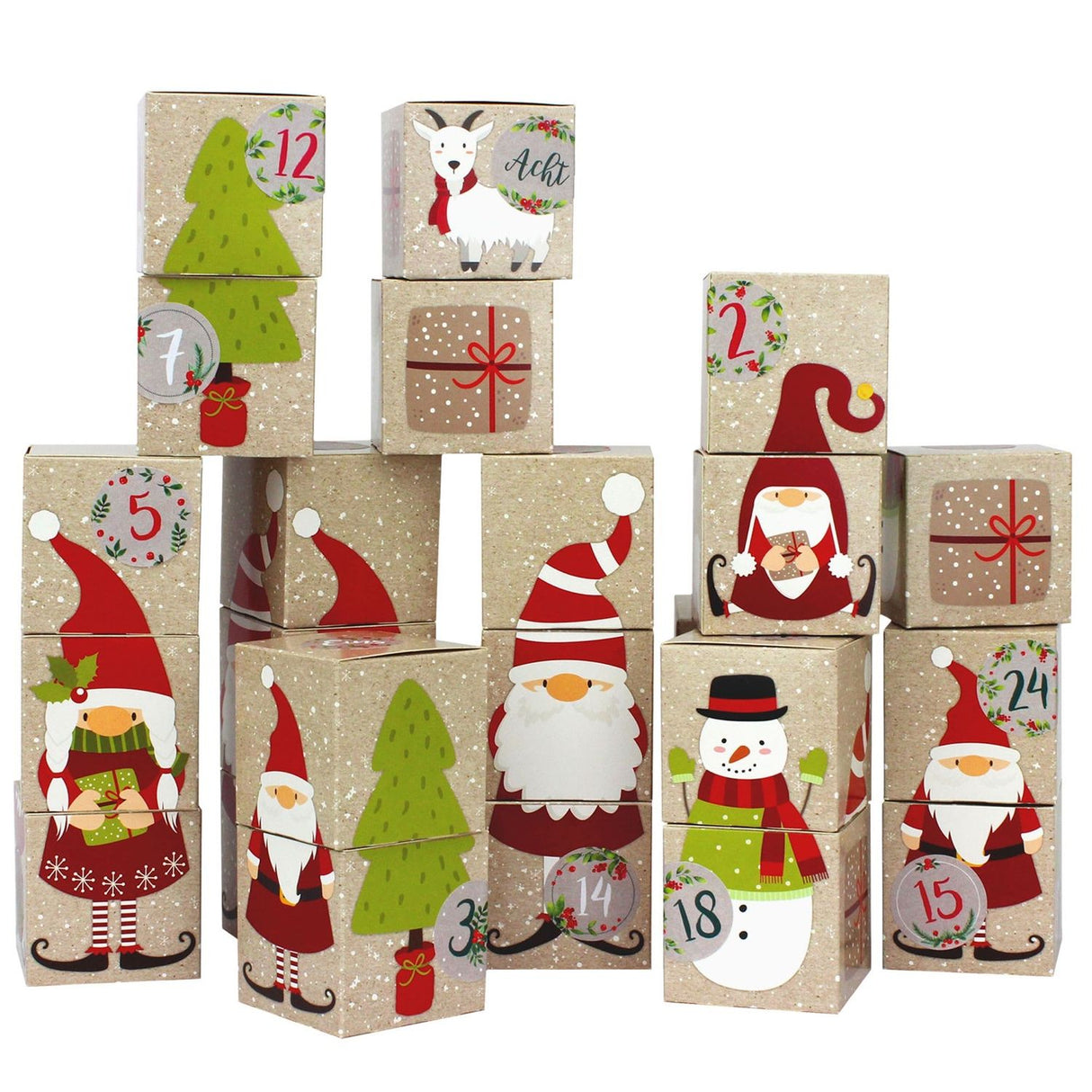 Adventskalender Schachteln Wichtel