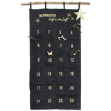 Adventskalender Wandteppich Schwarz