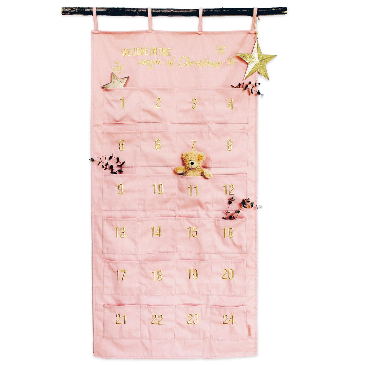 Adventskalender Wandteppich Rosa