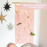 Adventskalender Wandteppich Rosa