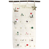 Adventskalender Wandteppich Beige & Gold