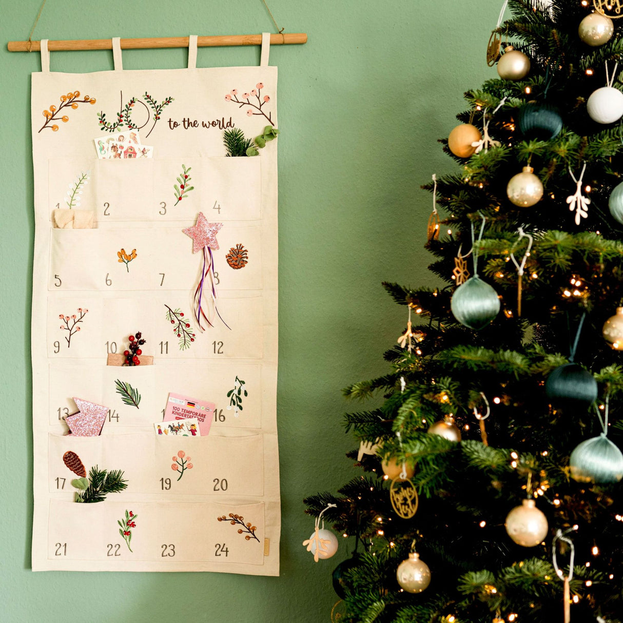 Adventskalender Wandteppich Joy