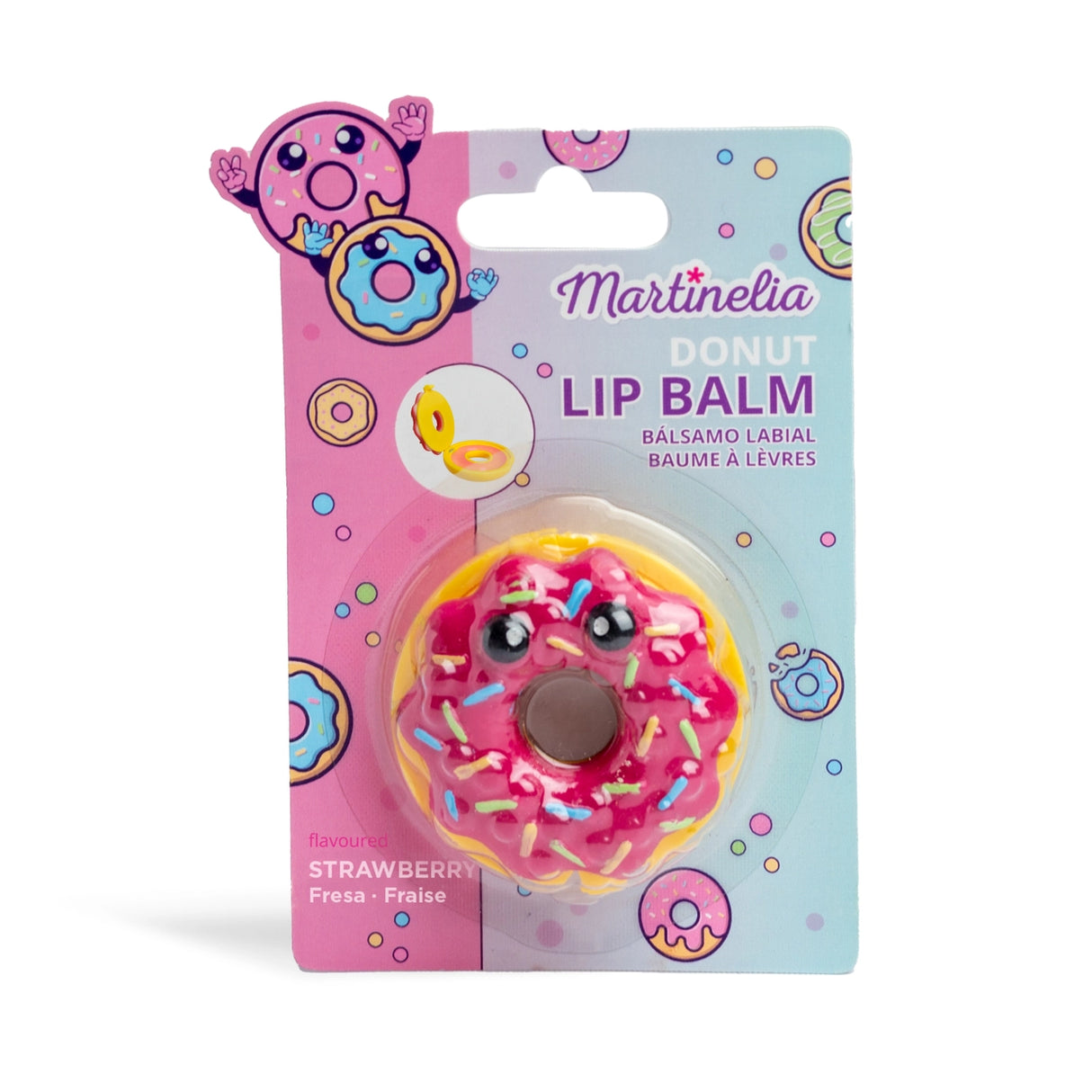 Lippenbalsam & Schlüsselanhänger Martinelia Donut Pink