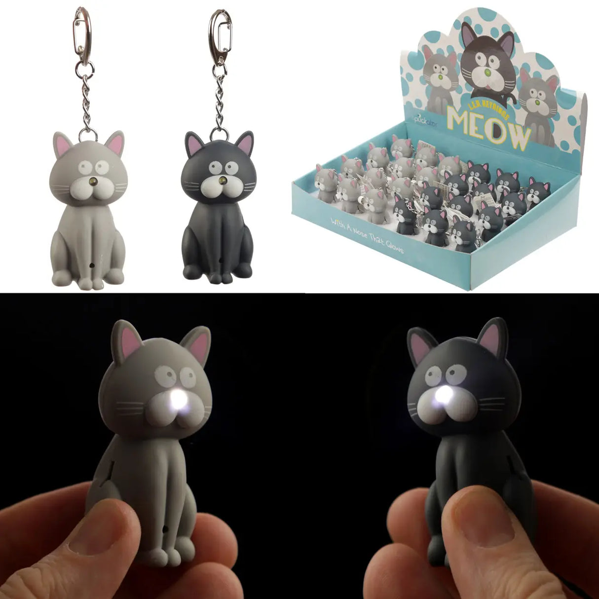 Schlüsselanhänger Katze LED