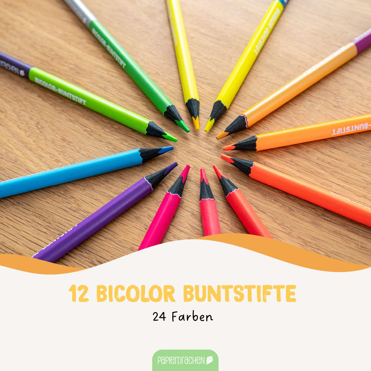 Bicolor Buntstifte Neon und Metallic