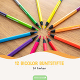 Bicolor Buntstifte Neon und Metallic