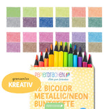 Bicolor Buntstifte Neon und Metallic