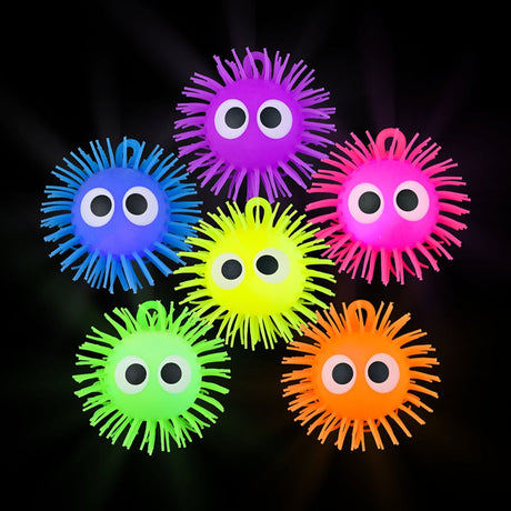 Pufferball leuchtend mit Gesicht assortiert