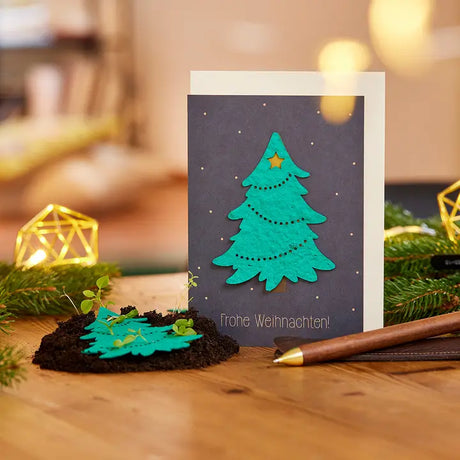 Saatsteckkarte Frohe Weihnachten