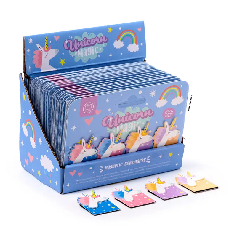 Lesezeichen Set mit Magnet Einhorn