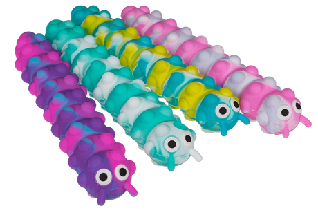 Fidget Pop N'Stick Toy Raupe assortiert