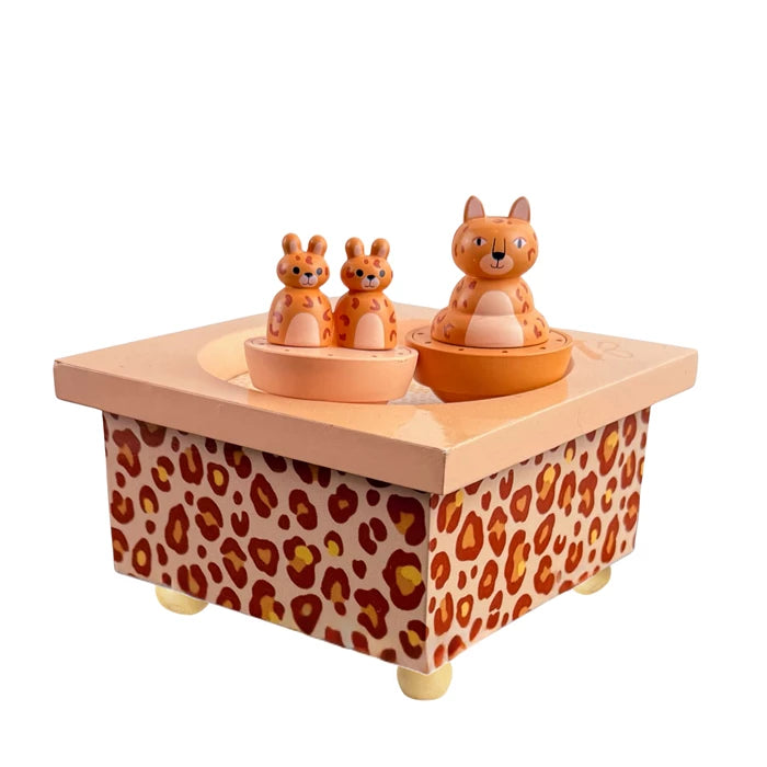 Musikdose und Spieluhr Leopard