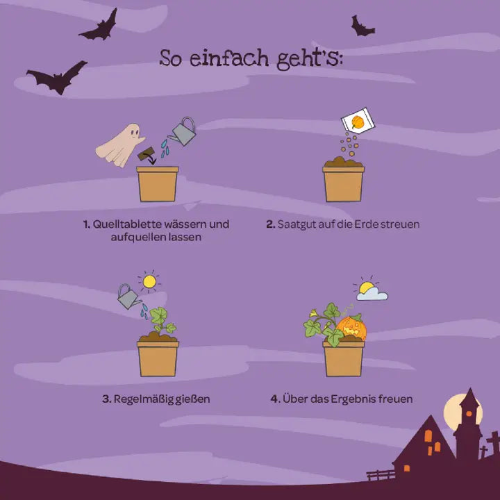 Blumenbecher Halloween Kürbis