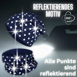 Kinder Übergangs Mütze & Loop Schal Reflektierend Punkte