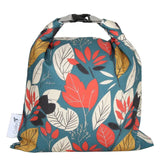 Lunchbag und Brotbeutel Colibri Blätter Boho Blau