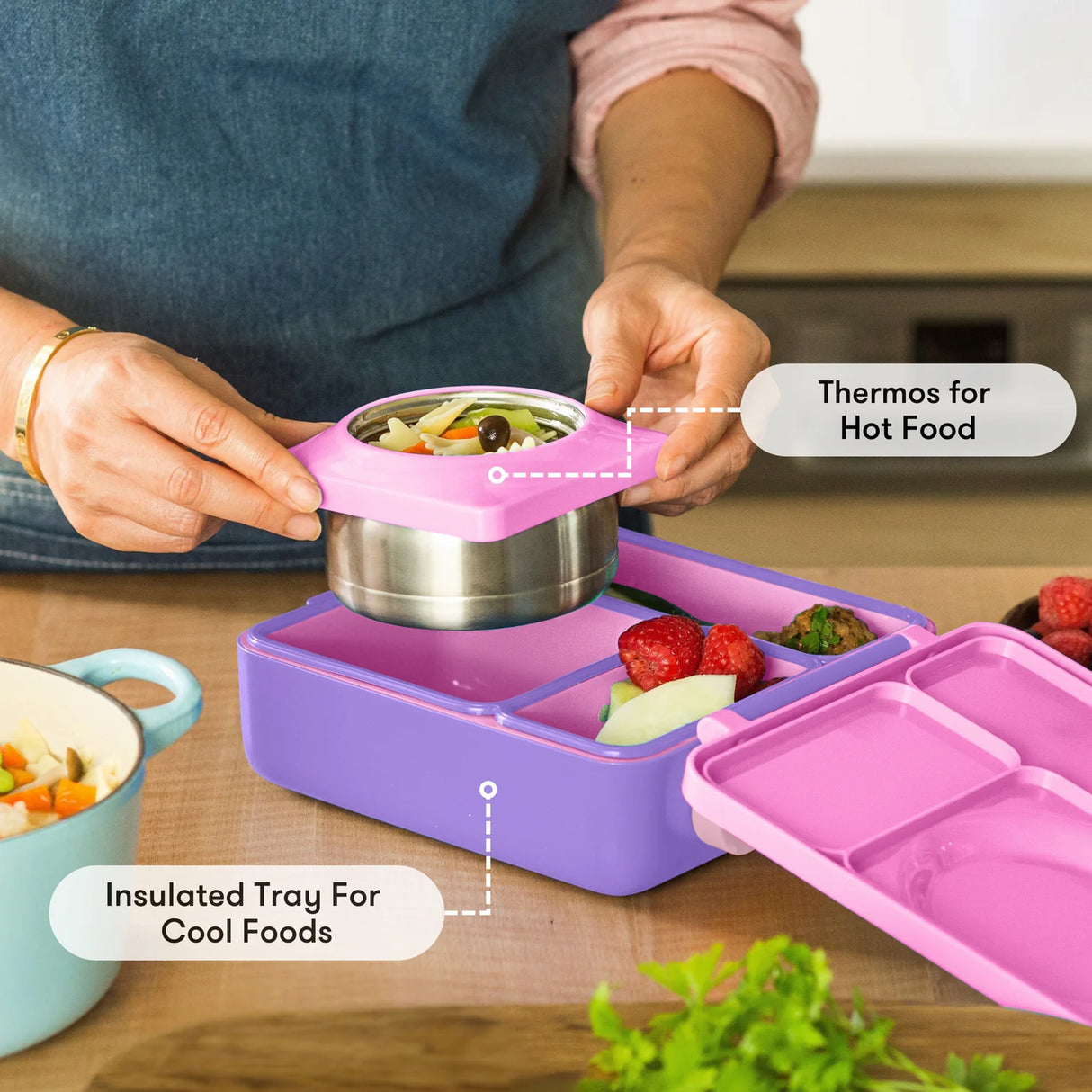 Thermo Lunchbox OmieBox Pink Violett