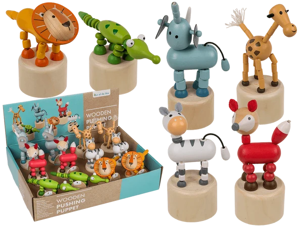 Holz-Drückfigur Tiere assortiert