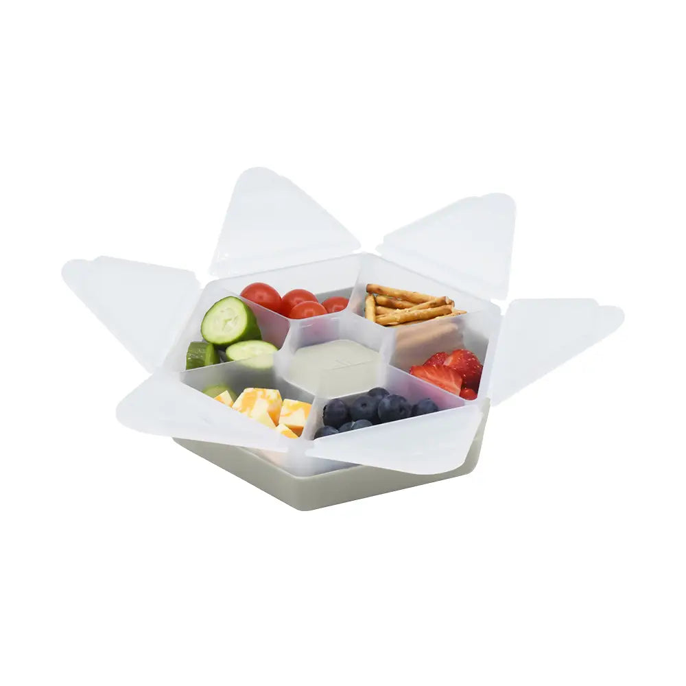 Znünibox Hexagonale Snackle-Box Elfenbein