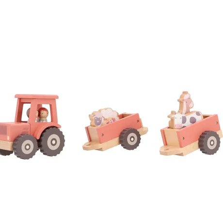 Traktor mit Anhänger Rot