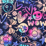 Kinder Übergangs Mütze & Schal Flower Power