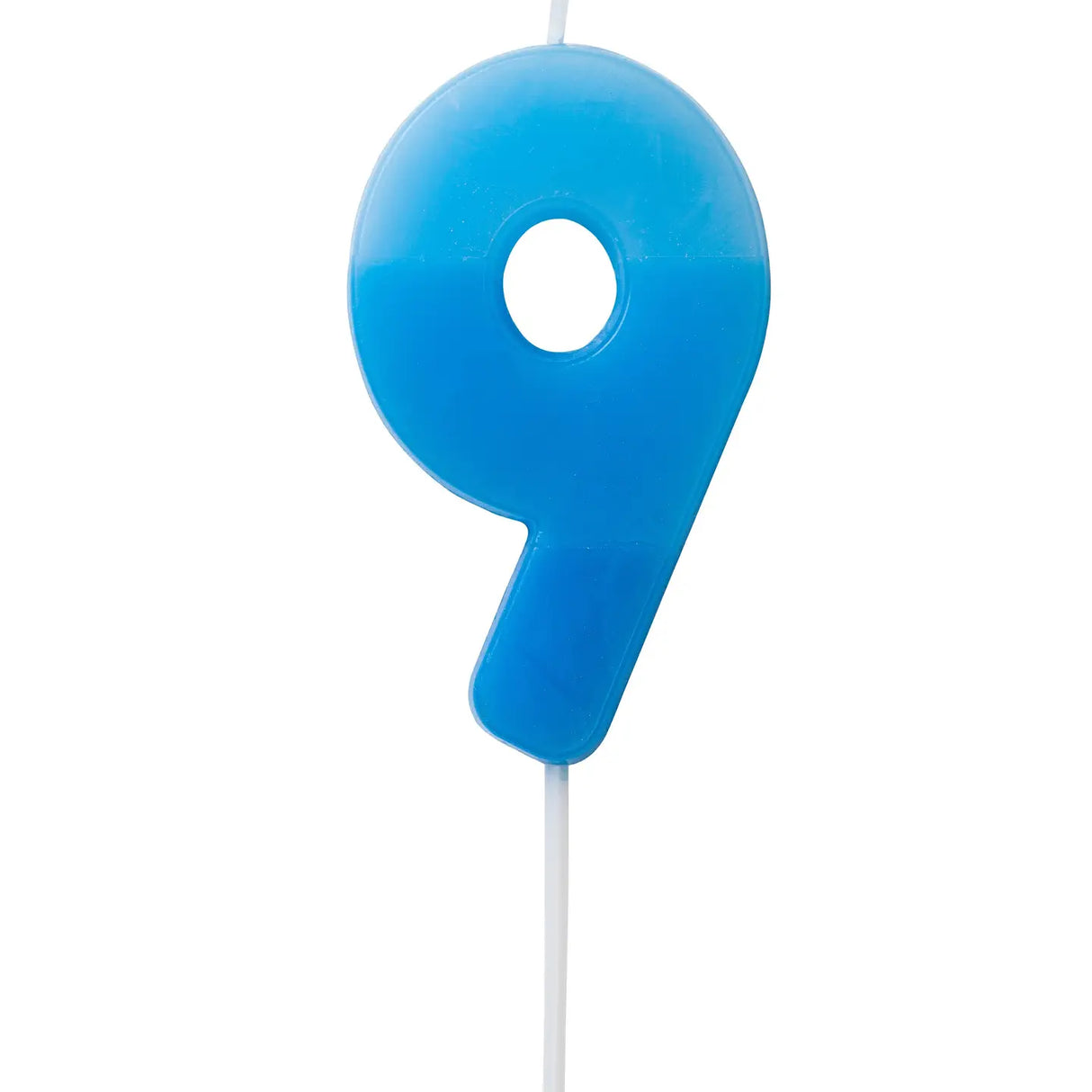Geburtstagskerze Zahlenkerze Blau 9
