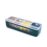 Znünibox Snackbox Melii mit 4 Fächern Blaugrau