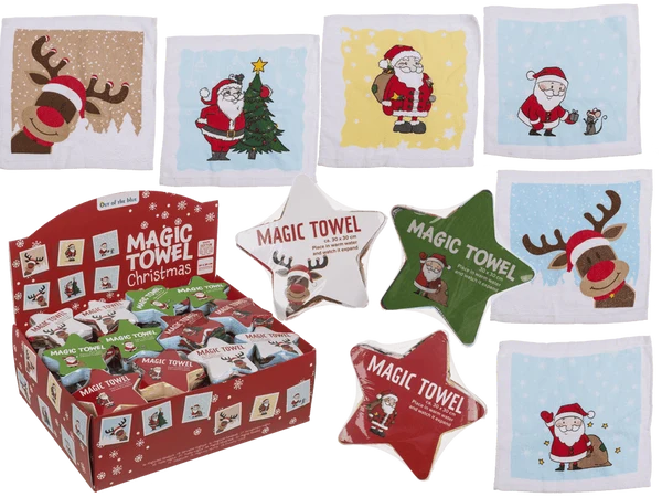 Magisches Handtuch Weihnachten Stern assortiert