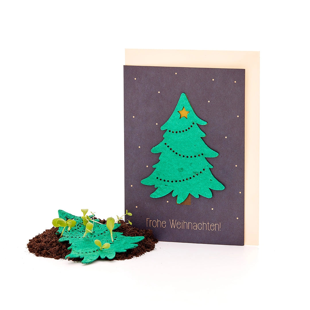 Saatsteckkarte Frohe Weihnachten