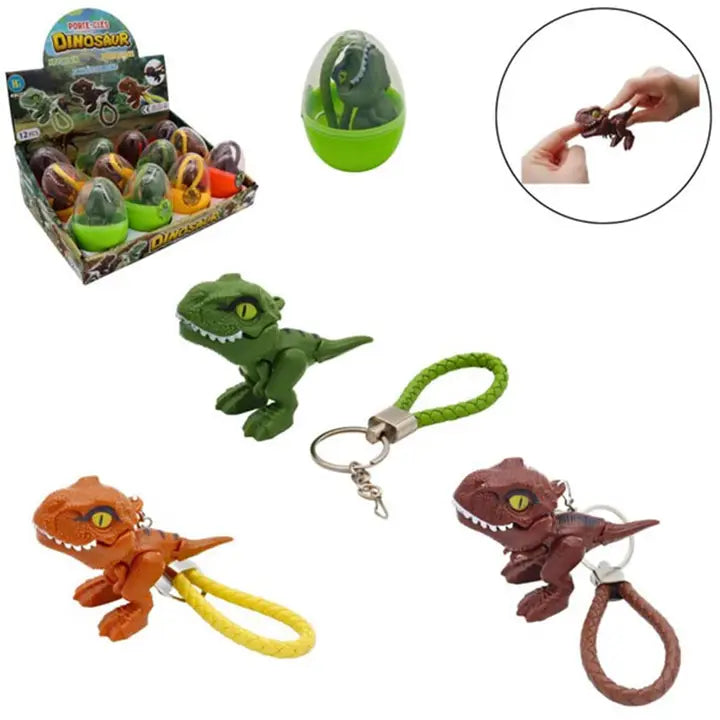 Schlüsselanhänger beissender Dino assortiert