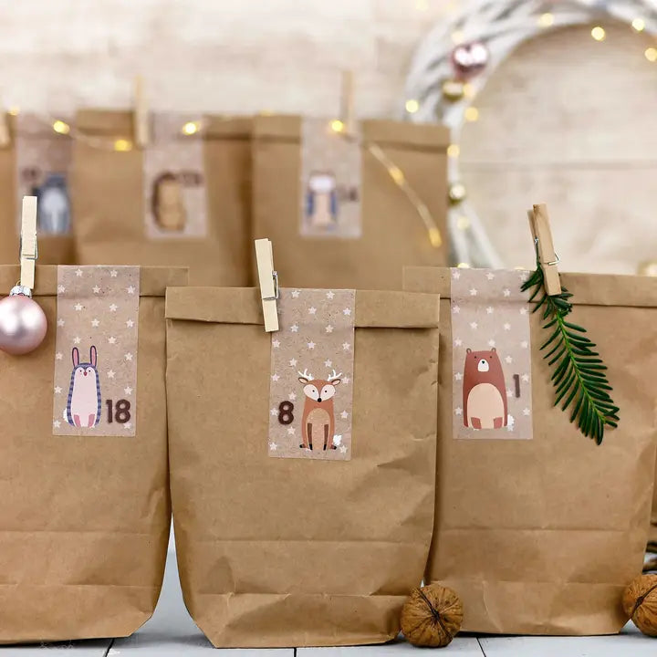 Adventskalender Mini Tüten Waldtiere