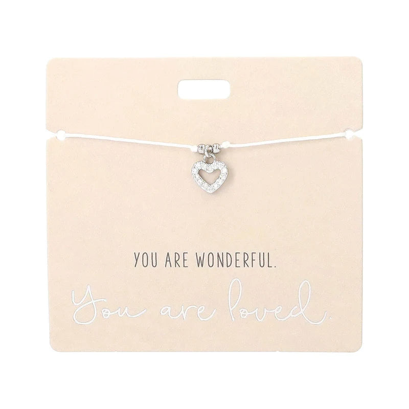 Armband mit Charms - Herz Silber