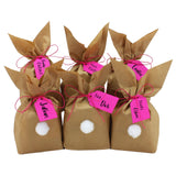 Osternest Papiertaschen Hasen mit Ponpon Pink