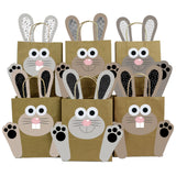 Osternest Papiertaschen Osterhasen Schwarz Weiss