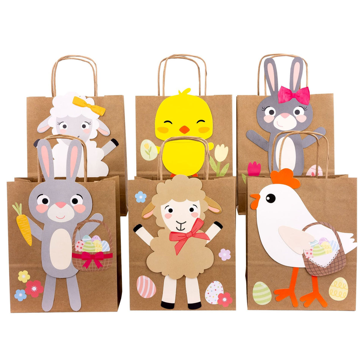 Osternest Papiertaschen Bauernhof